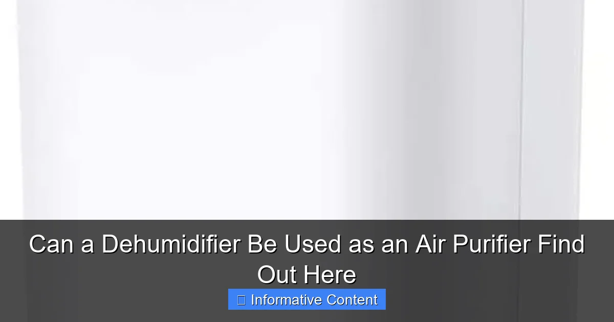 Can a Dehumidifier Be Used as an Air Purifier Find Out Here