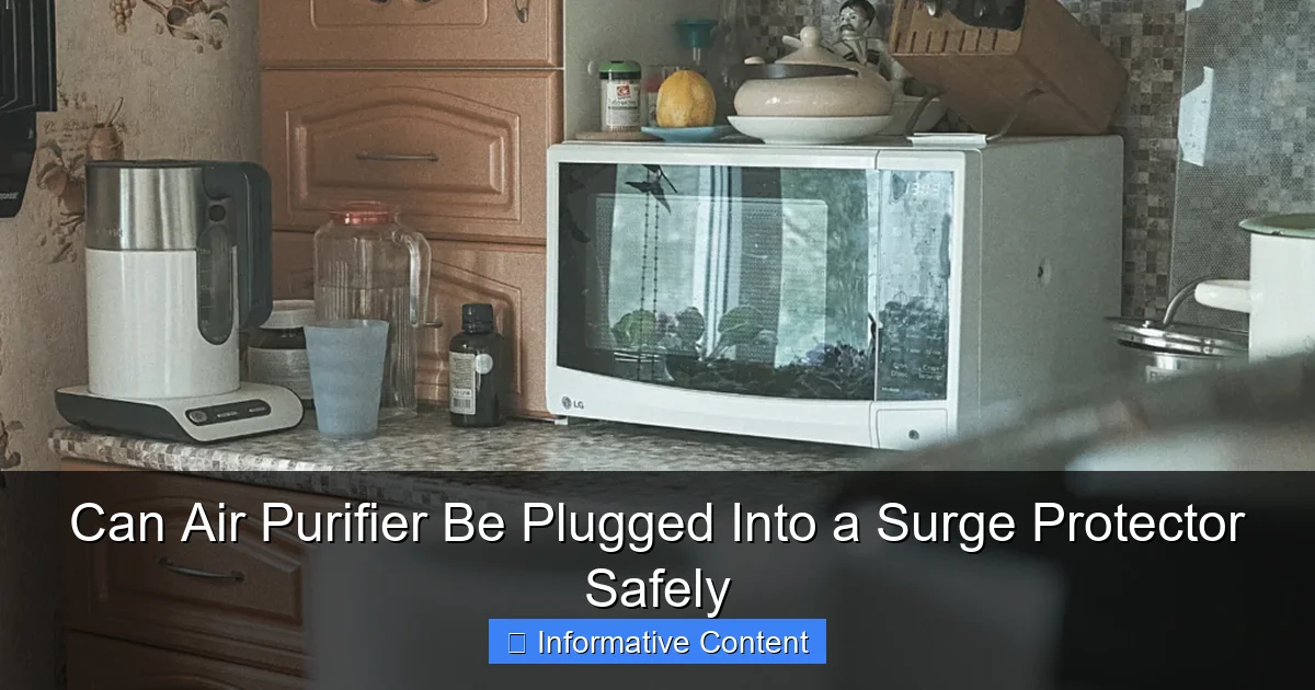 Can Air Purifier Be Plugged Into a Surge Protector Safely