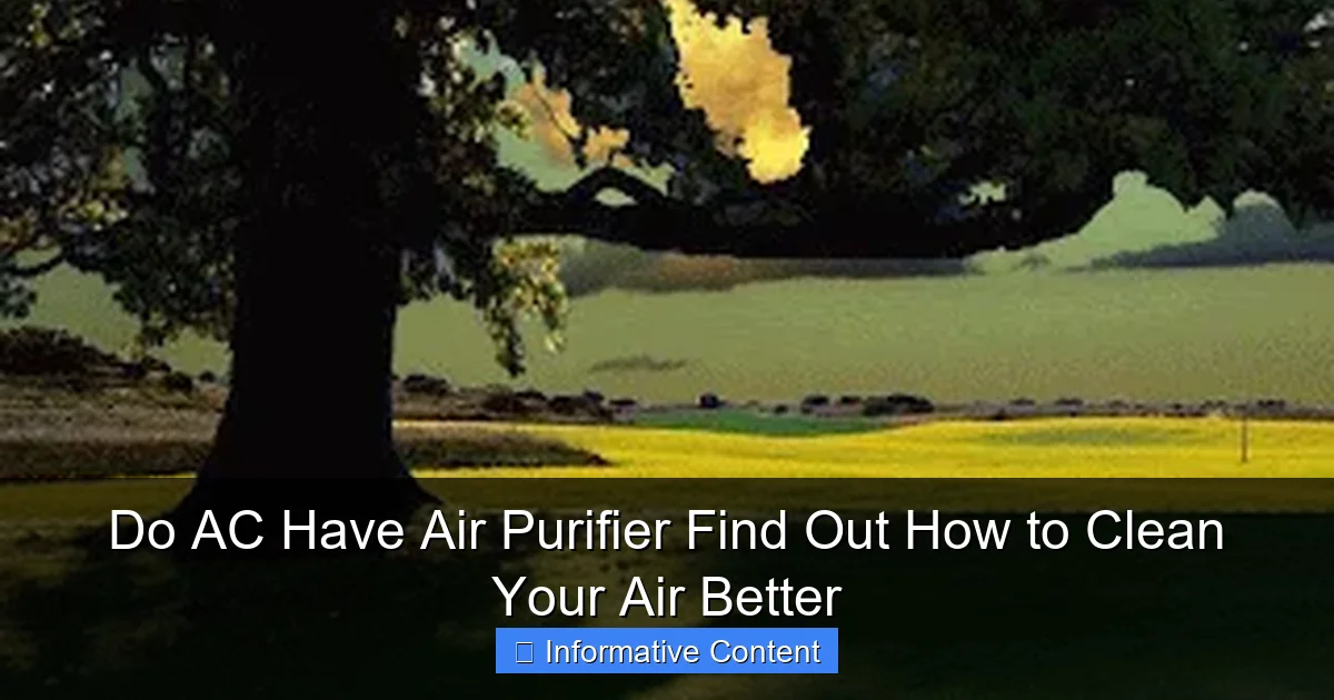Do AC Have Air Purifier Find Out How to Clean Your Air Better