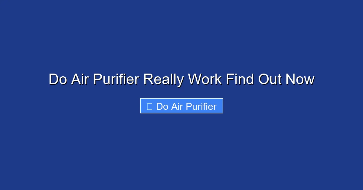 Do Air Purifier Really Work Find Out Now
