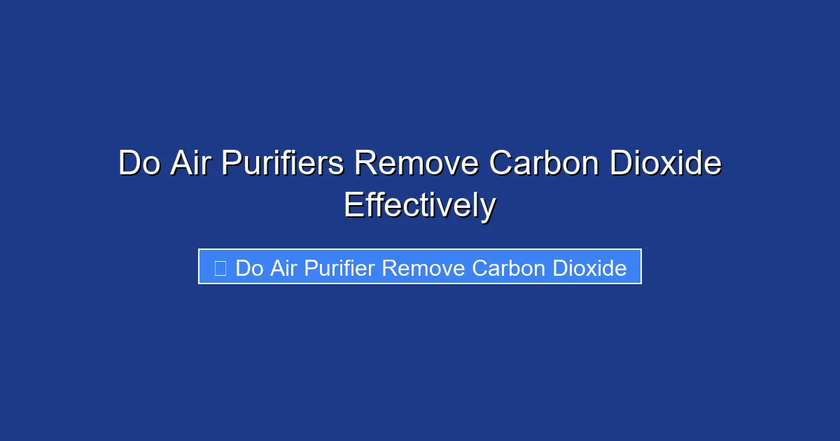 Do Air Purifiers Remove Carbon Dioxide Effectively
