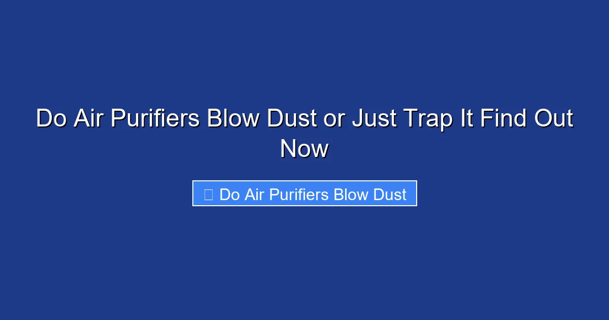 Do Air Purifiers Blow Dust or Just Trap It Find Out Now