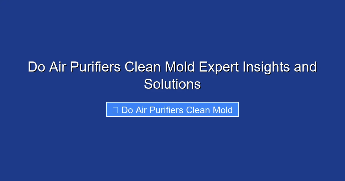 Do Air Purifiers Clean Mold Expert Insights and Solutions