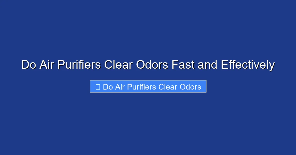 Do Air Purifiers Clear Odors Fast and Effectively