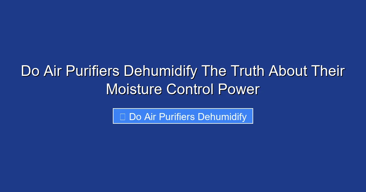 Do Air Purifiers Dehumidify The Truth About Their Moisture Control Power