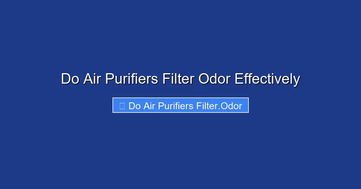 Do Air Purifiers Filter Odor Effectively