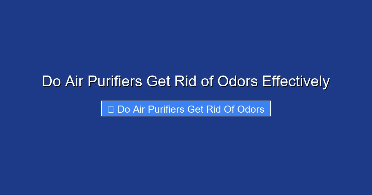 Do Air Purifiers Get Rid of Odors Effectively