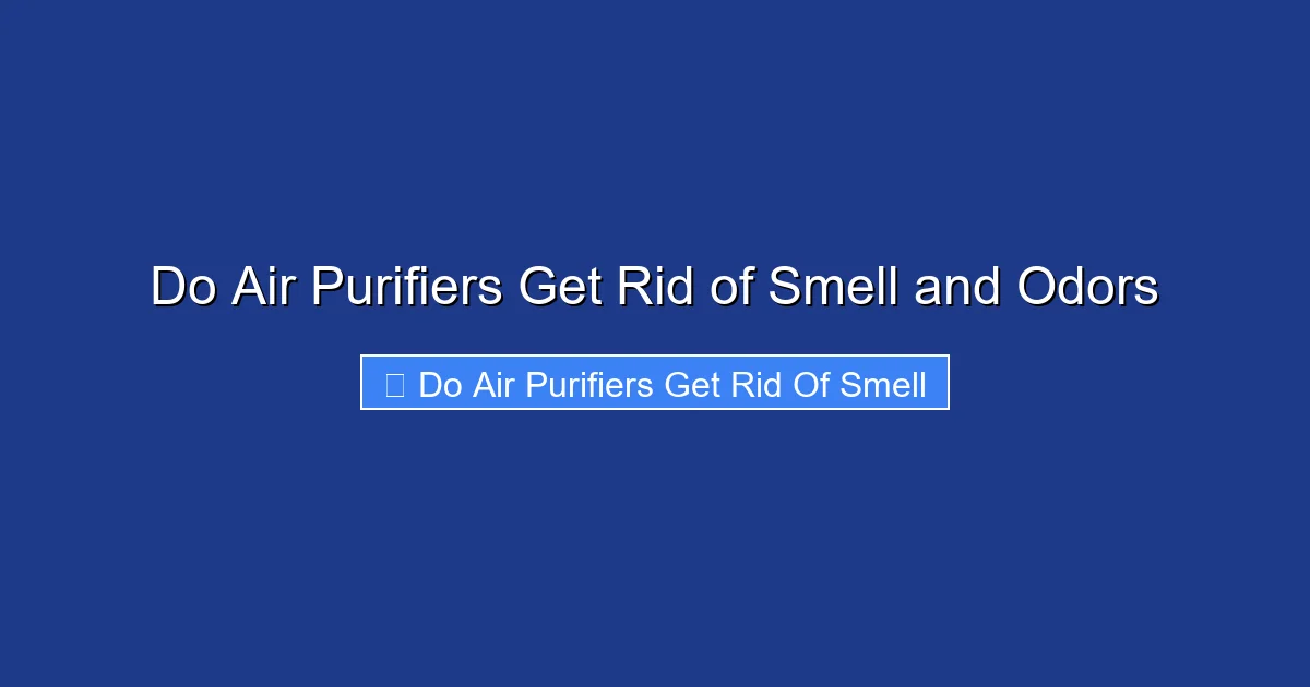 Do Air Purifiers Get Rid of Smell and Odors