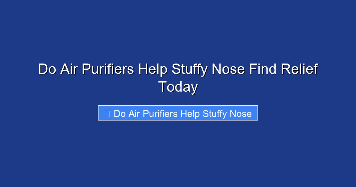 Do Air Purifiers Help Stuffy Nose Find Relief Today