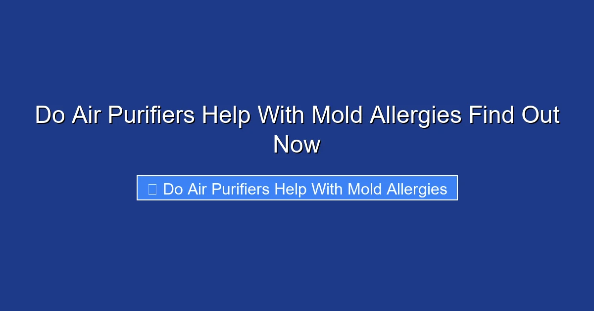 Do Air Purifiers Help With Mold Allergies Find Out Now