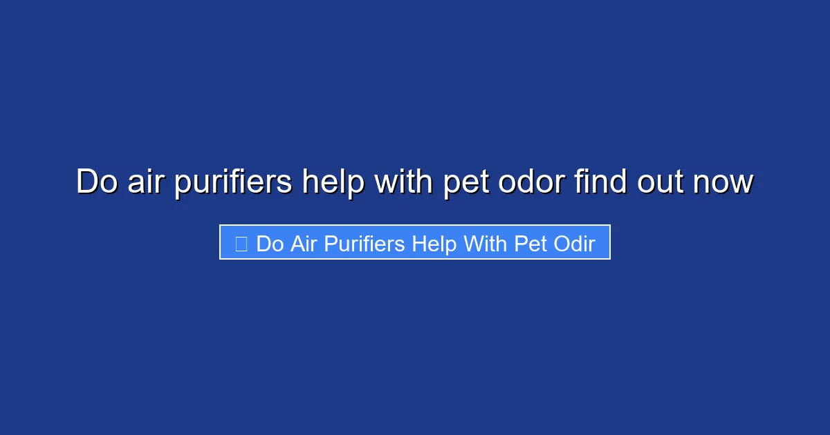 Do air purifiers help with pet odor find out now