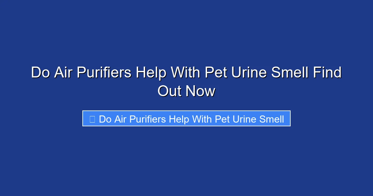 Do Air Purifiers Help With Pet Urine Smell Find Out Now