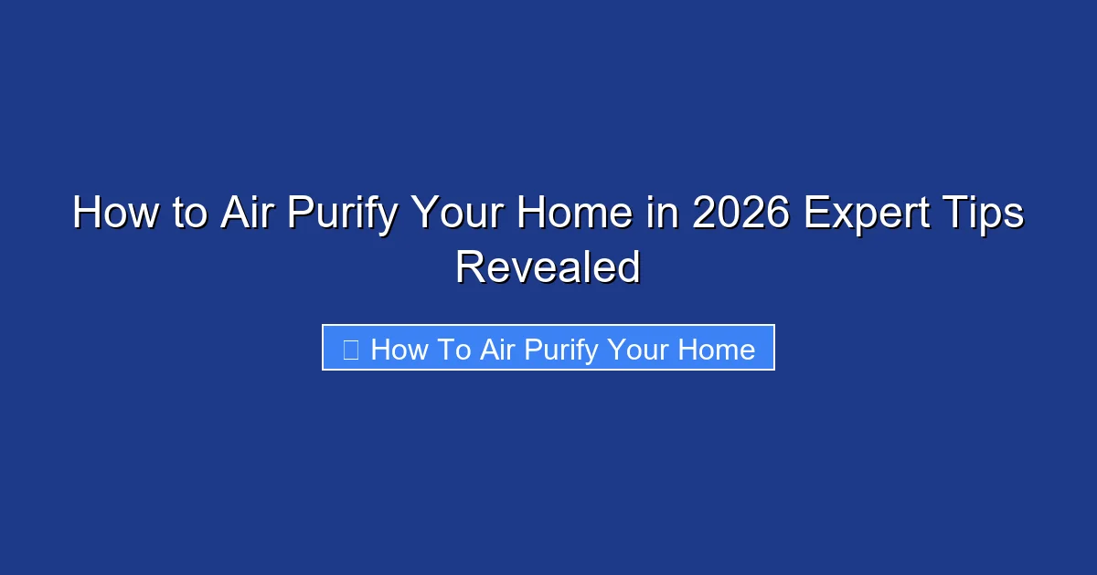How to Air Purify Your Home in 2026 Expert Tips Revealed