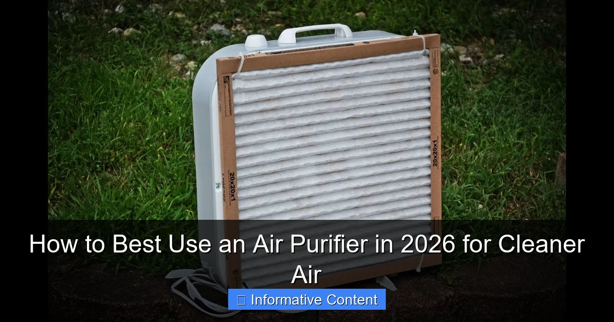How to Best Use an Air Purifier in 2026 for Cleaner Air
