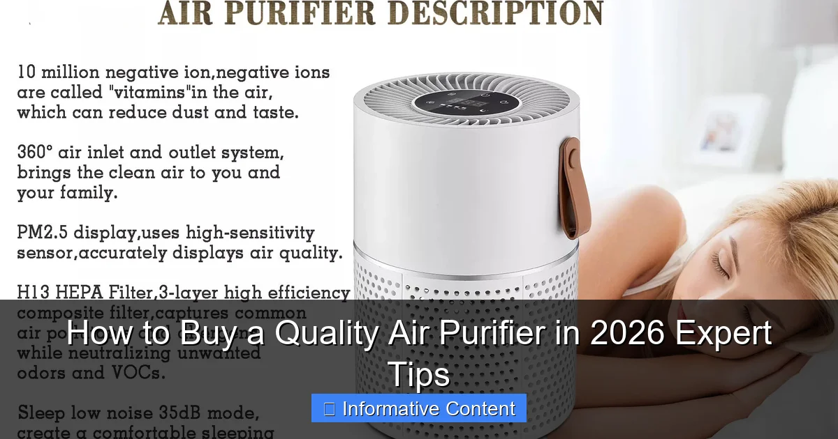 How to Buy a Quality Air Purifier in 2026 Expert Tips