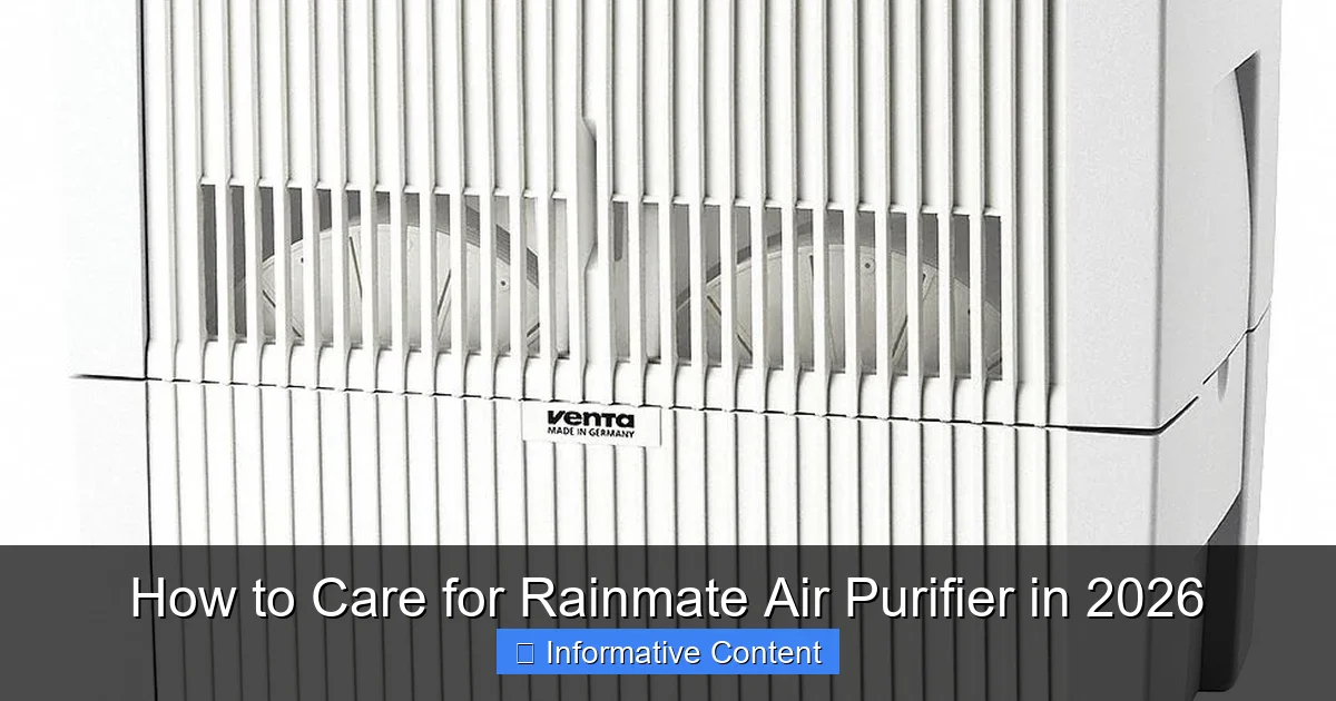 How to Care for Rainmate Air Purifier in 2026