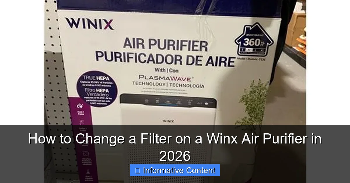 How to Change a Filter on a Winx Air Purifier in 2026