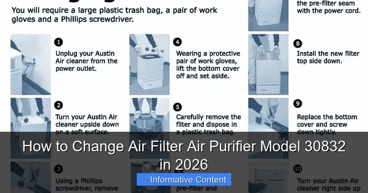 How to Change Air Filter Air Purifier Model 30832 in 2026