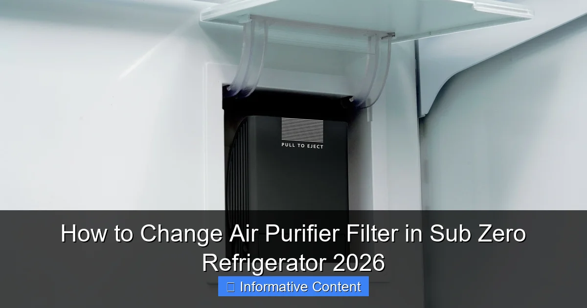 How to Change Air Purifier Filter in Sub Zero Refrigerator 2026