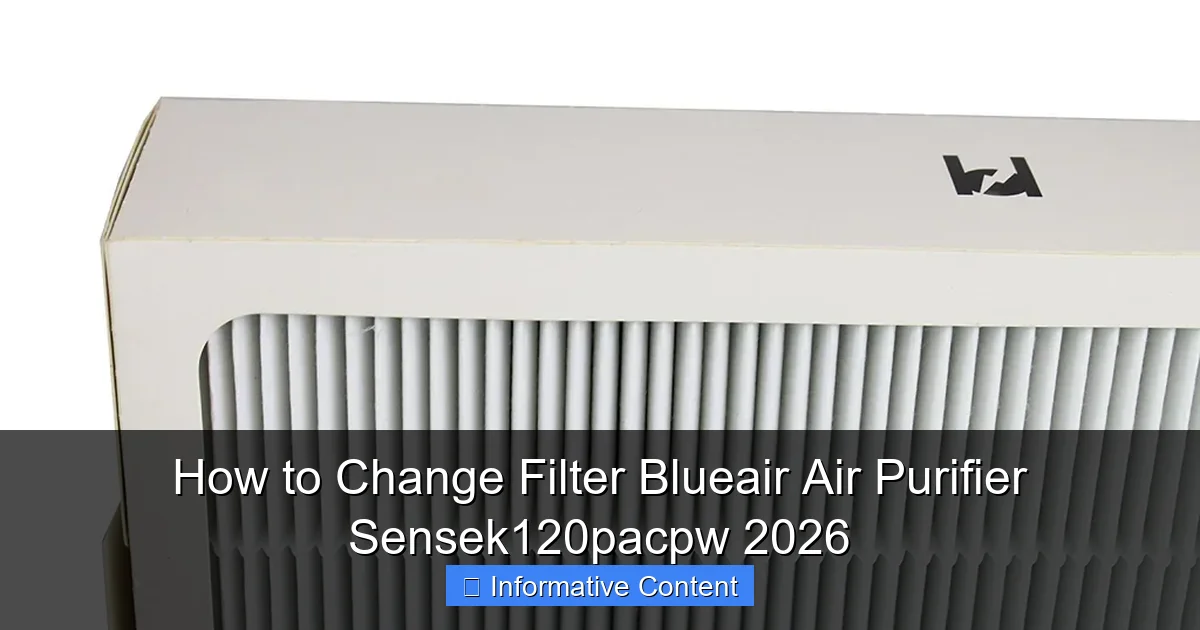 How to Change Filter Blueair Air Purifier Sensek120pacpw 2026
