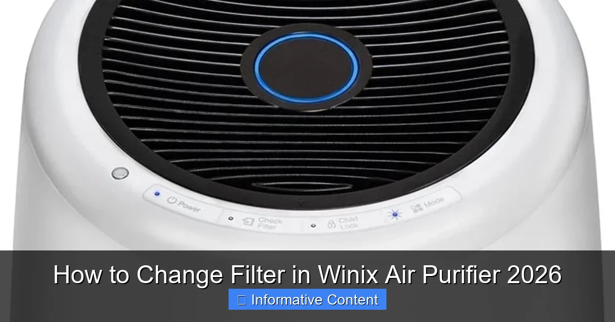 How to Change Filter in Winix Air Purifier 2026
