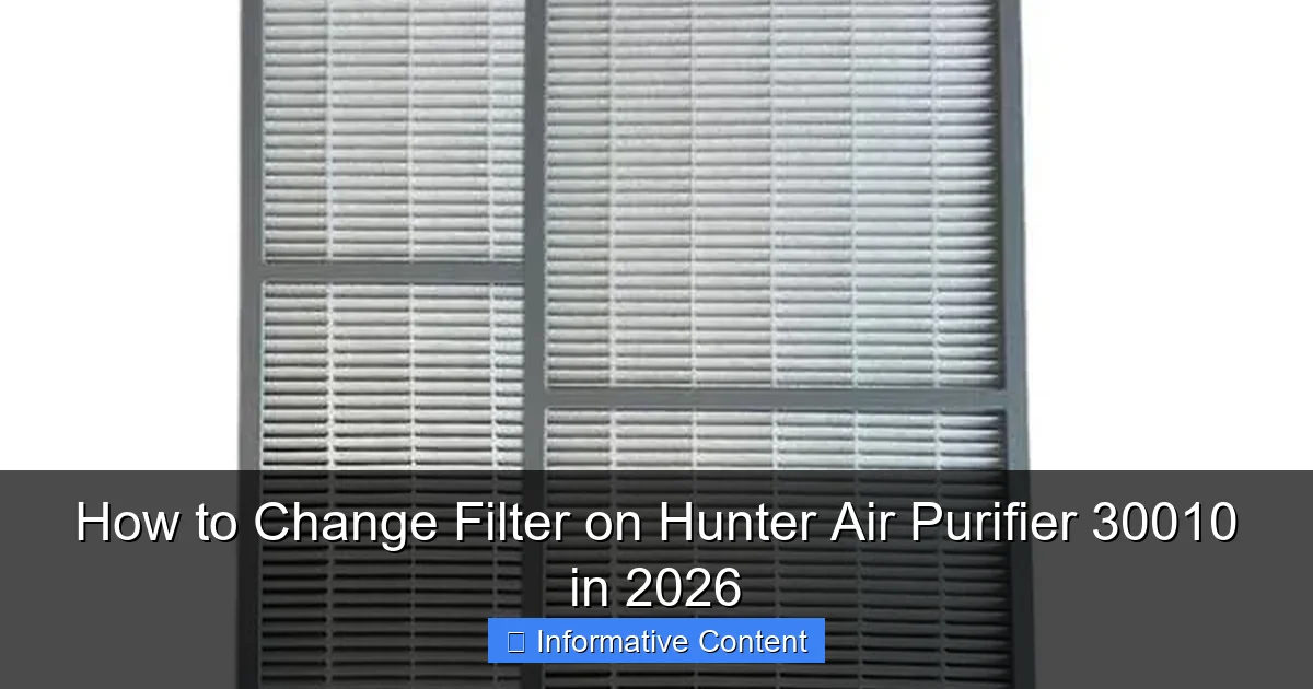 How to Change Filter on Hunter Air Purifier 30010 in 2026