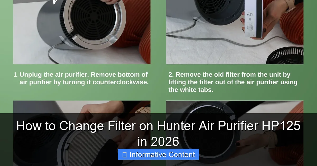 How to Change Filter on Hunter Air Purifier HP125 in 2026