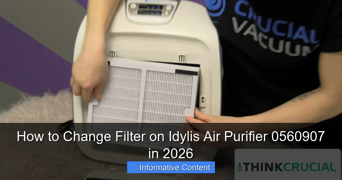 How to Change Filter on Idylis Air Purifier 0560907 in 2026