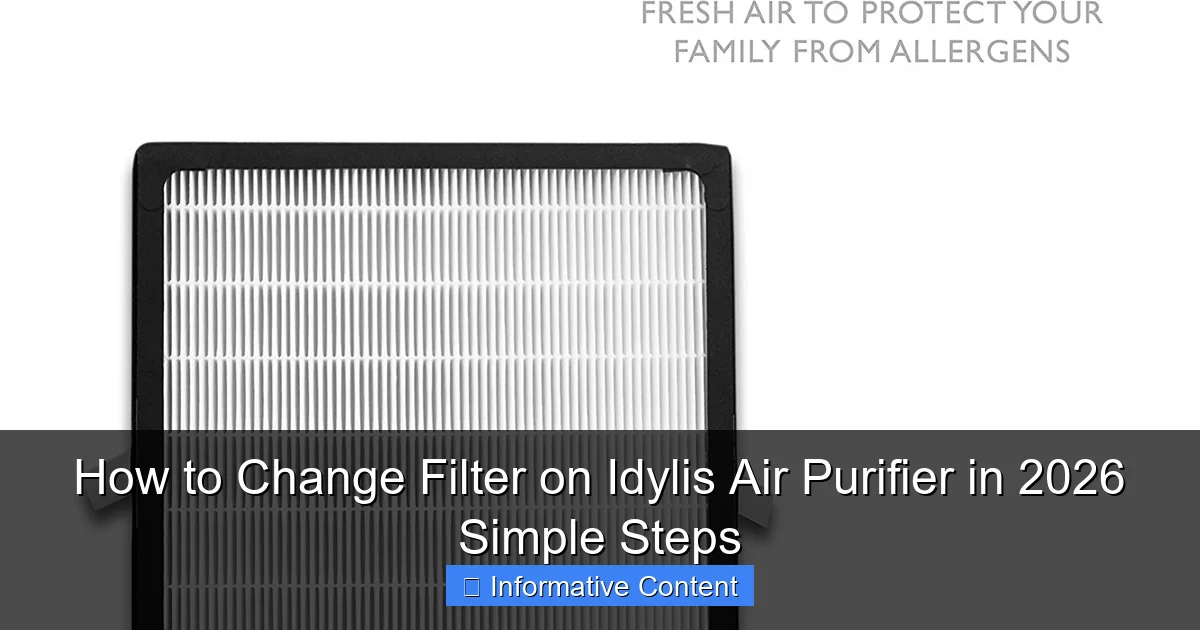 How to Change Filter on Idylis Air Purifier in 2026 Simple Steps