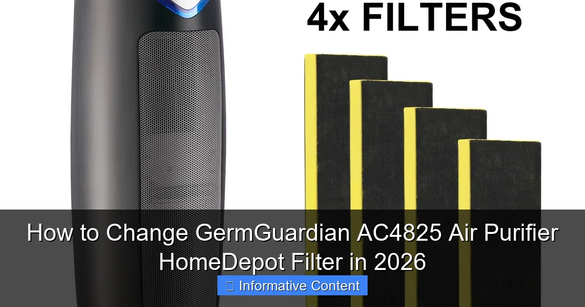 How to Change GermGuardian AC4825 Air Purifier HomeDepot Filter in 2026