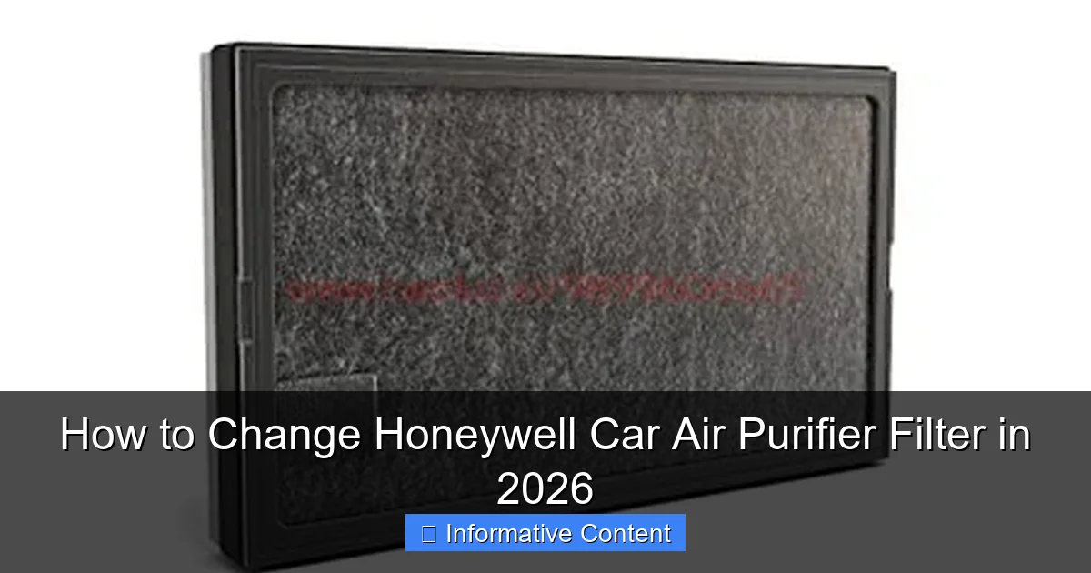 How to Change Honeywell Car Air Purifier Filter in 2026
