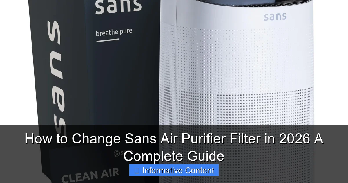 How to Change Sans Air Purifier Filter in 2026 A Complete Guide