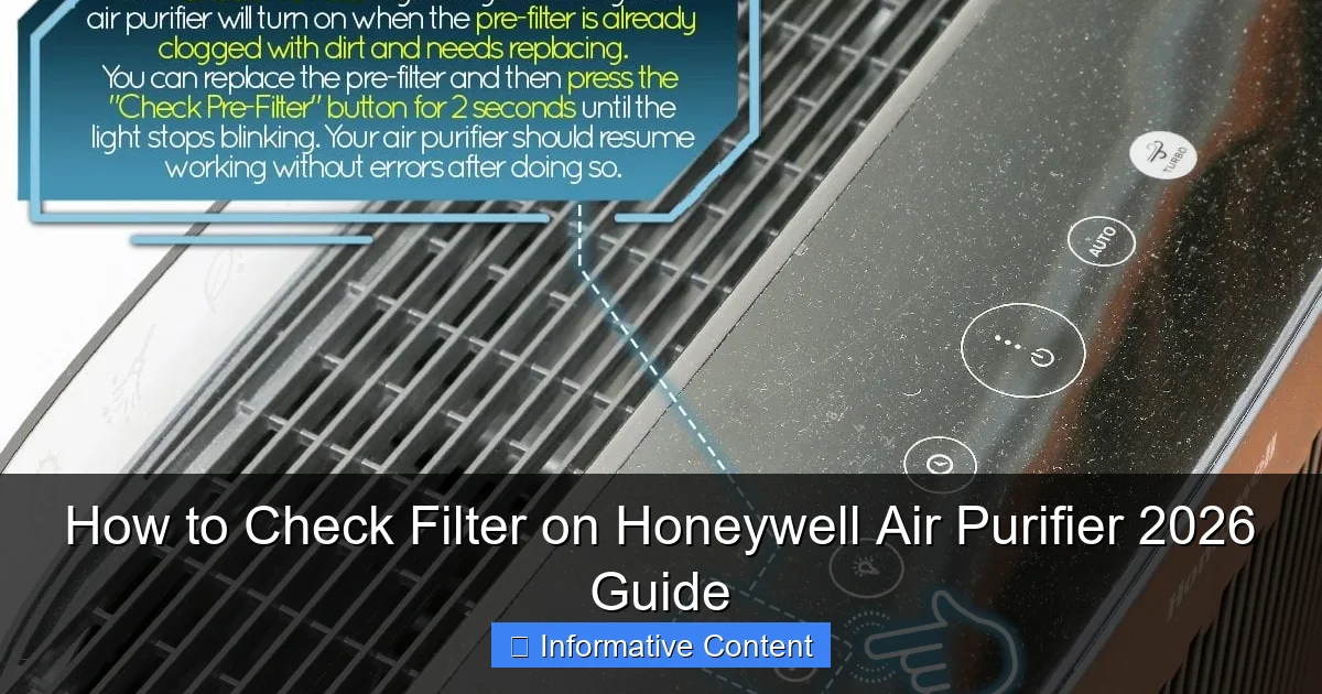How to Check Filter on Honeywell Air Purifier 2026 Guide