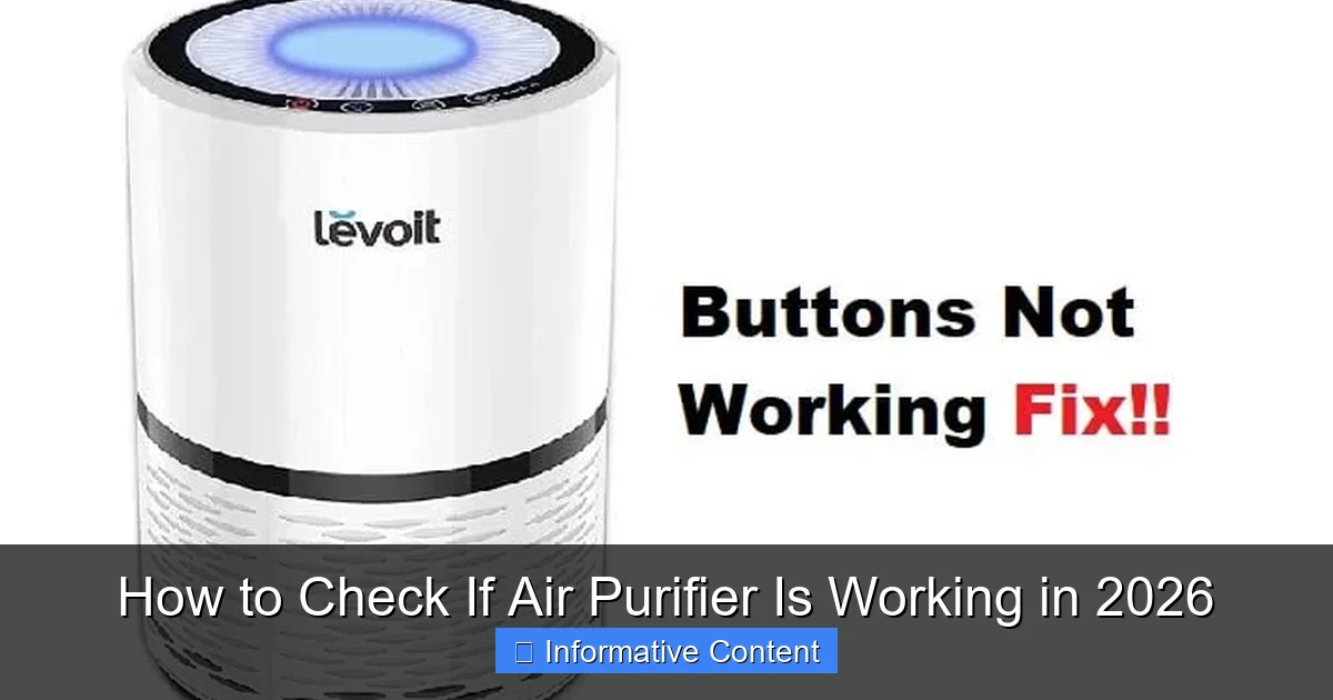 How to Check If Air Purifier Is Working in 2026