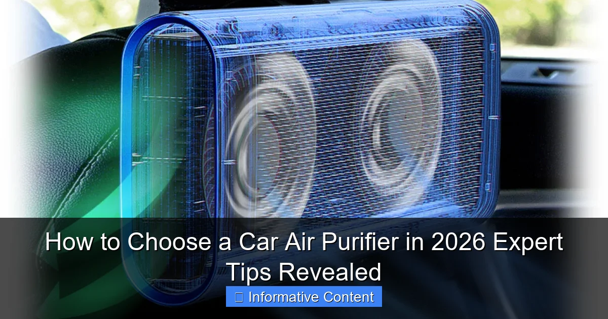 How to Choose a Car Air Purifier in 2026 Expert Tips Revealed