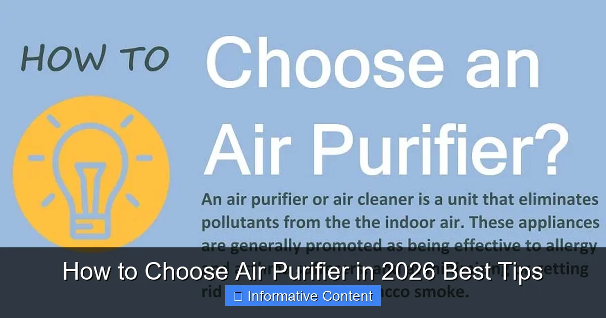 How to Choose Air Purifier in 2026 Best Tips