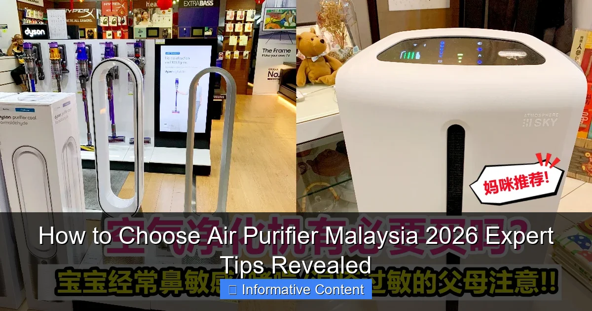 How to Choose Air Purifier Malaysia 2026 Expert Tips Revealed
