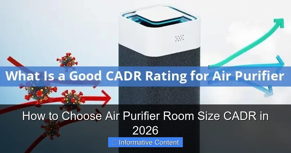 How to Choose Air Purifier Room Size CADR in 2026