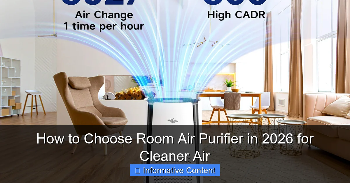 How to Choose Room Air Purifier in 2026 for Cleaner Air