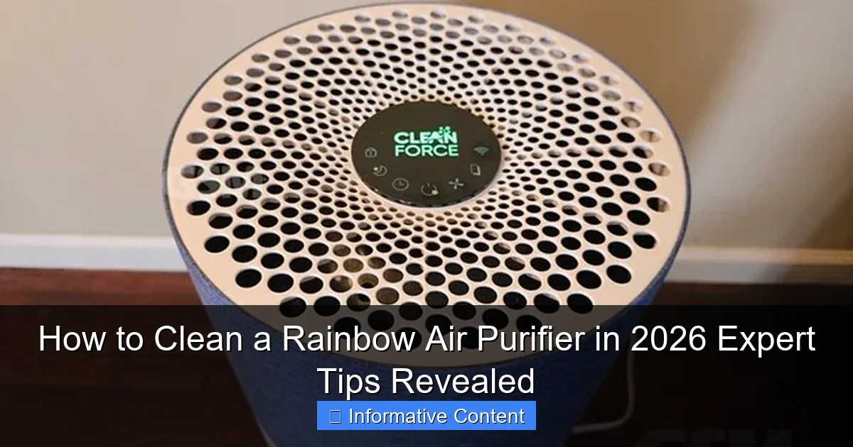 How to Clean a Rainbow Air Purifier in 2026 Expert Tips Revealed