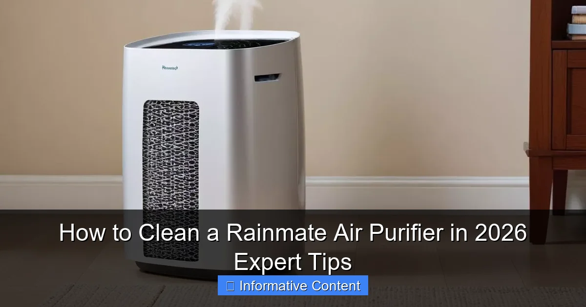 How to Clean a Rainmate Air Purifier in 2026 Expert Tips