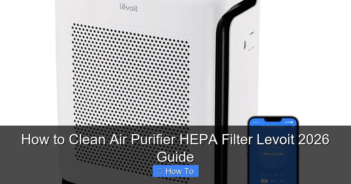 How to Clean Air Purifier HEPA Filter Levoit 2026 Guide