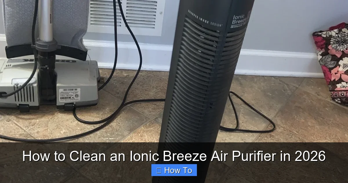 How to Clean an Ionic Breeze Air Purifier in 2026