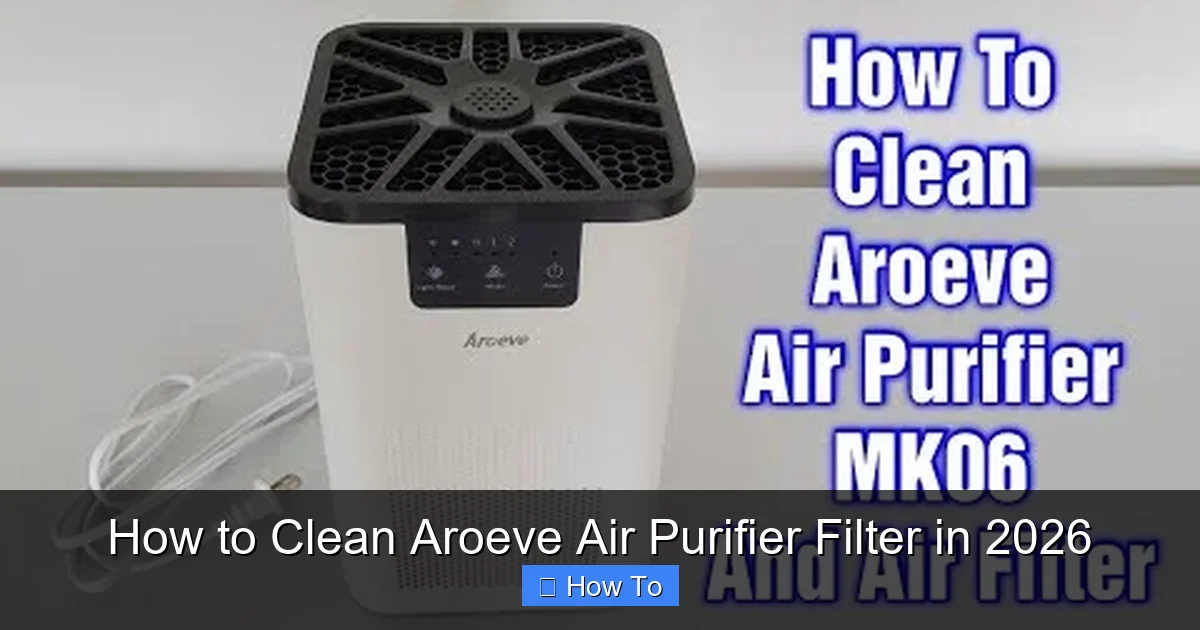 How to Clean Aroeve Air Purifier Filter in 2026