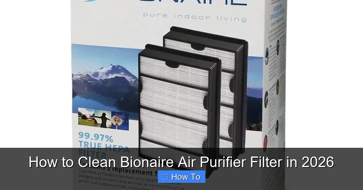 How to Clean Bionaire Air Purifier Filter in 2026