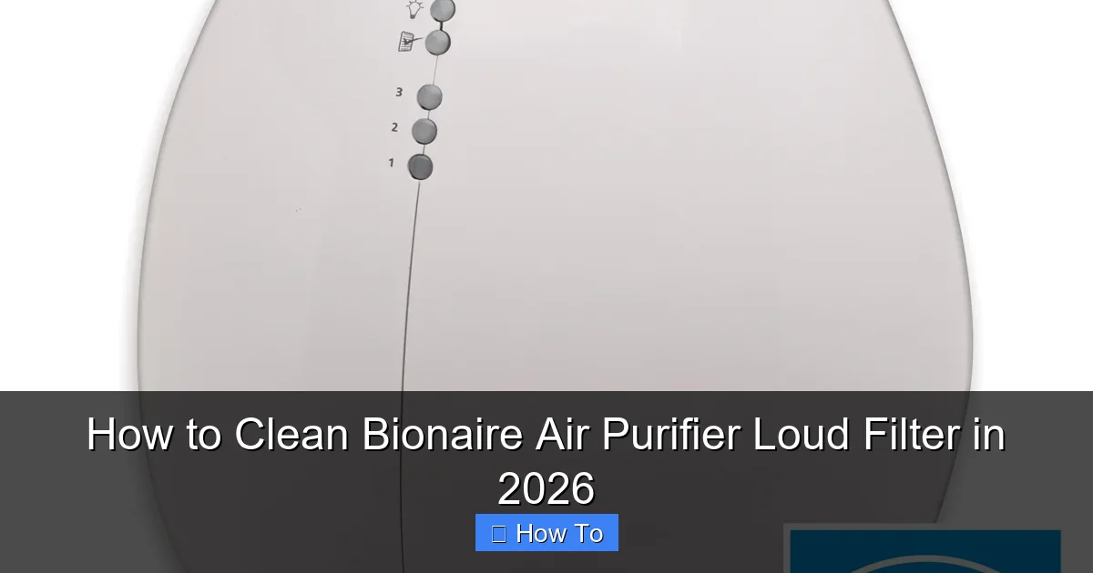 How to Clean Bionaire Air Purifier Loud Filter in 2026
