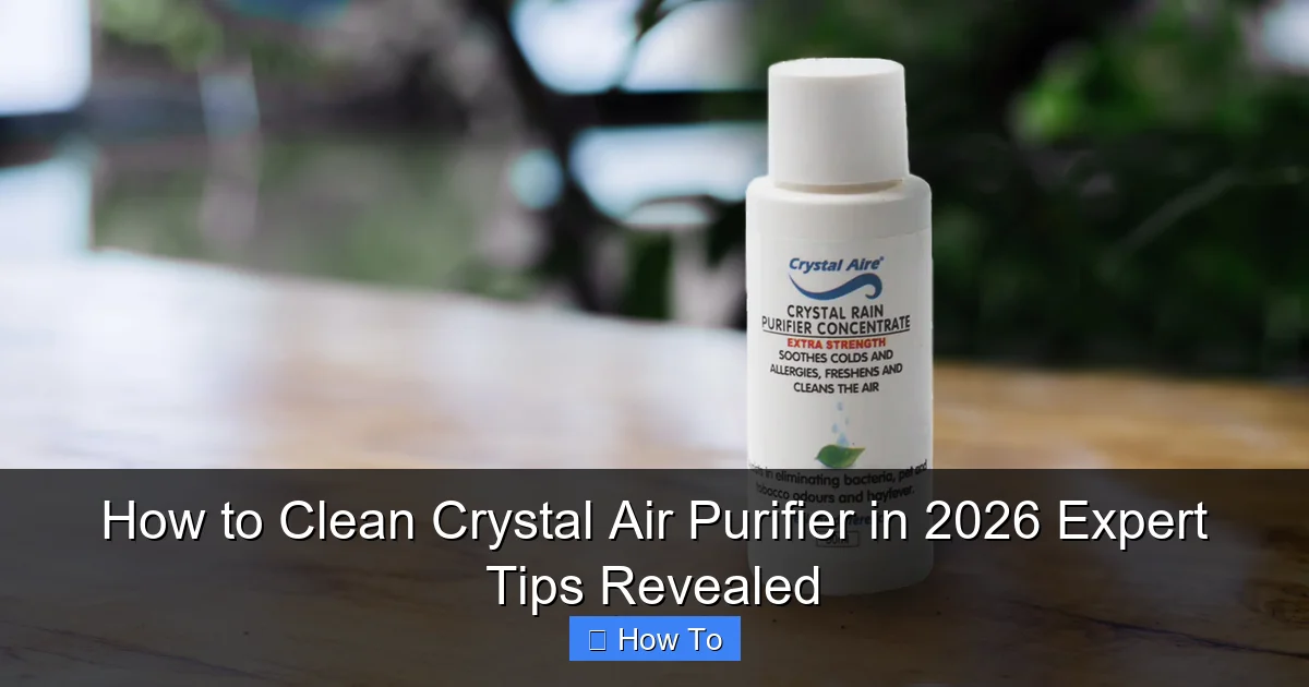 How to Clean Crystal Air Purifier in 2026 Expert Tips Revealed