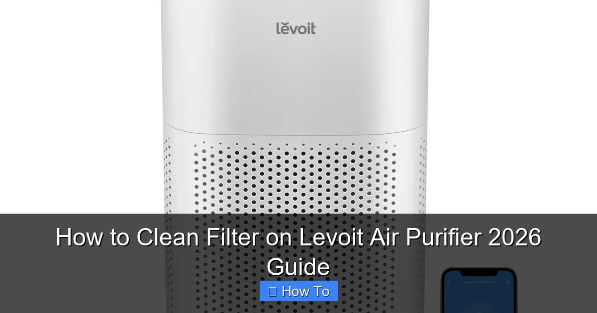 How to Clean Filter on Levoit Air Purifier 2026 Guide