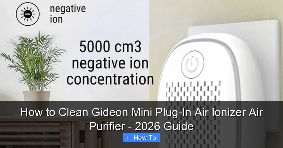 How to Clean Gideon Mini Plug-In Air Ionizer Air Purifier - 2026 Guide
