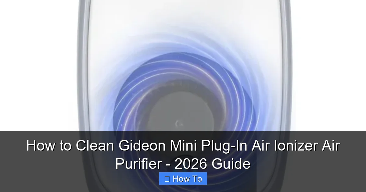 How to Clean Gideon Mini Plug-In Air Ionizer Air Purifier - 2026 Guide